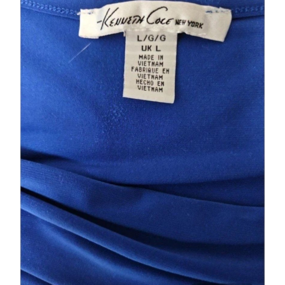 Kenneth Cole New York Royal Blue Tank Top SZ L - Picture 4 of 4